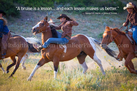 bruise is a lesson... and each lesson makes us better.