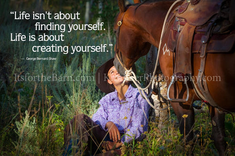 Life isn't about finding yourself its about creating yourself.