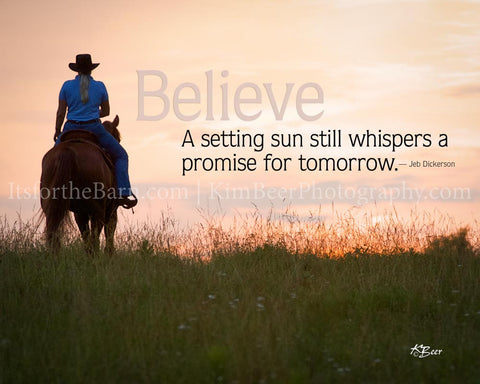 Believe: A setting sun still whispers a promise for tomorrow.